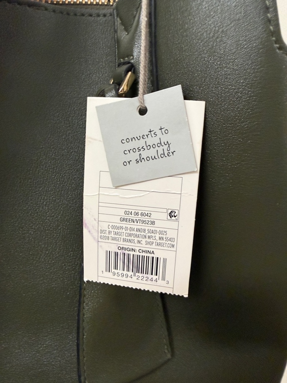 Classic Structured Bag in Olive Green - Picture 3 of 10